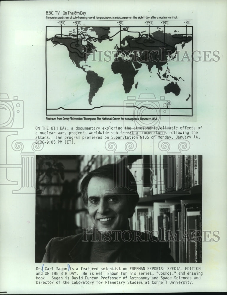 1985 Press Photo Dr. Carl Sagan to be featured on "On The 8th Day" - mjp33635 - Historic Images