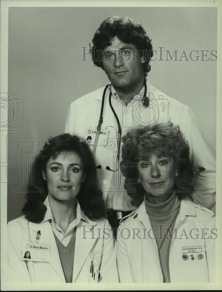 1982, Cynthia Sikes, Terence Knox, Christina Pickles &quot;St. Elsewhere&quot; - Historic Images