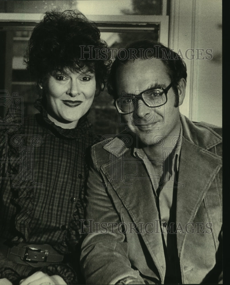 1982, Actor Rose and James Pickering in the living room of their - Historic Images