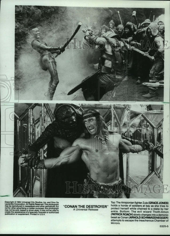 1984, "Conan the Destoryer" star Arnold Schwarzenegger - mjp33677 - Historic Images