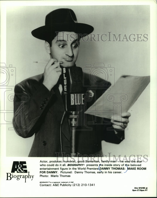 Press Photo Actor, producer, humorist, good Samaritan & family man Danny Thomas - Historic Images