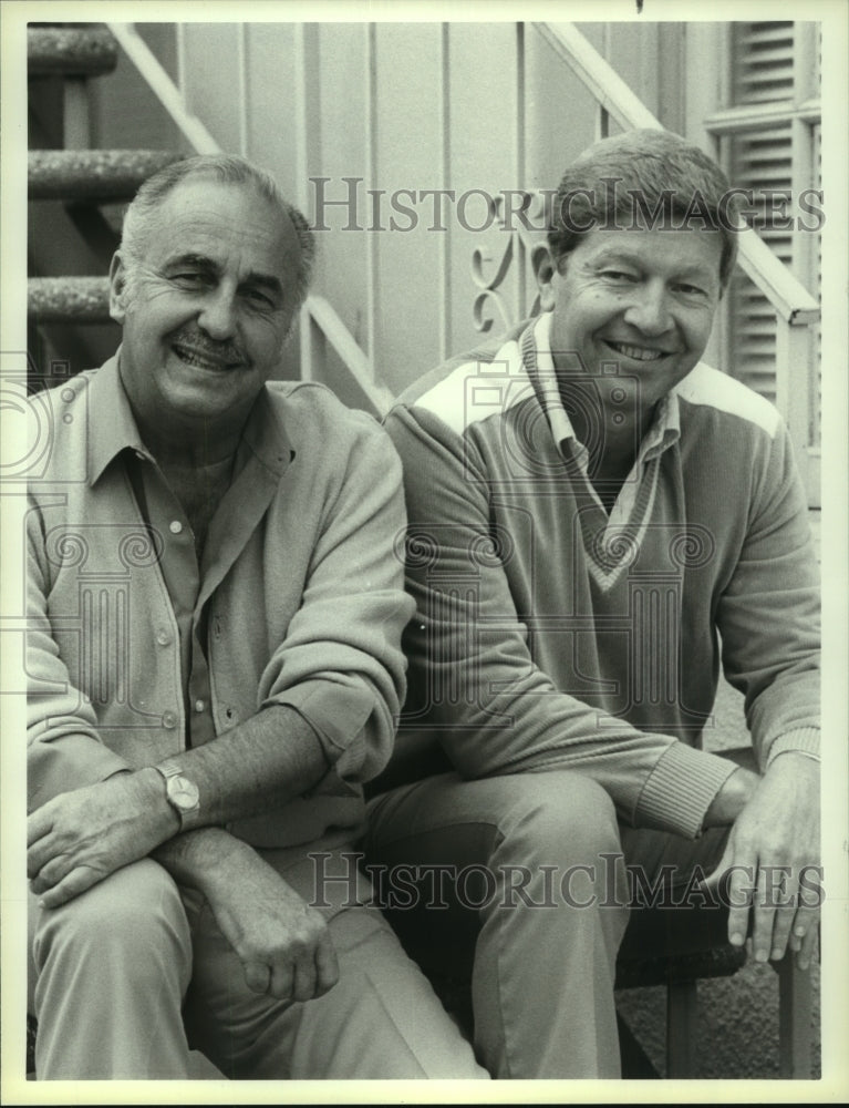 1986 Press Photo Jerry Thorpe &amp; William Blinn, &quot;Our House&quot; executive producers - Historic Images