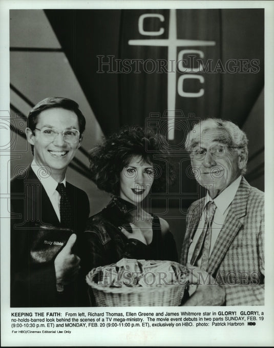 1989, Richard Thomas and other stars of "Glory! Glory" on HBO - Historic Images