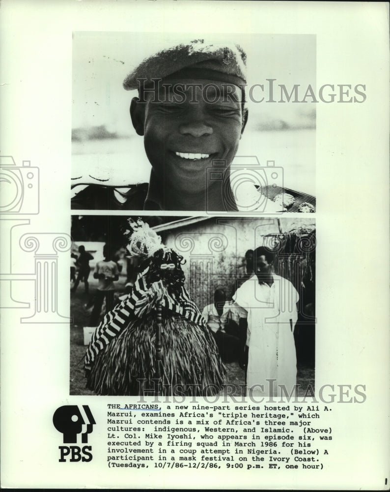 1986, &quot;The Africans&quot; a series hosted by Ali Mazrui on PBS - mjp33731 - Historic Images