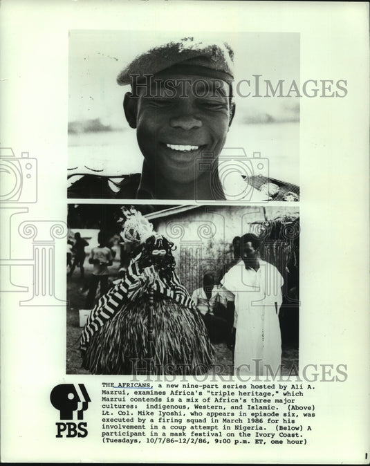 1986, "The Africans" a series hosted by Ali Mazrui on PBS - mjp33731 - Historic Images