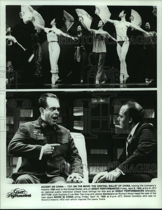 1988 Press Photo John Duykers and James Maddalena star in "Nixon in China" opera-Historic Images