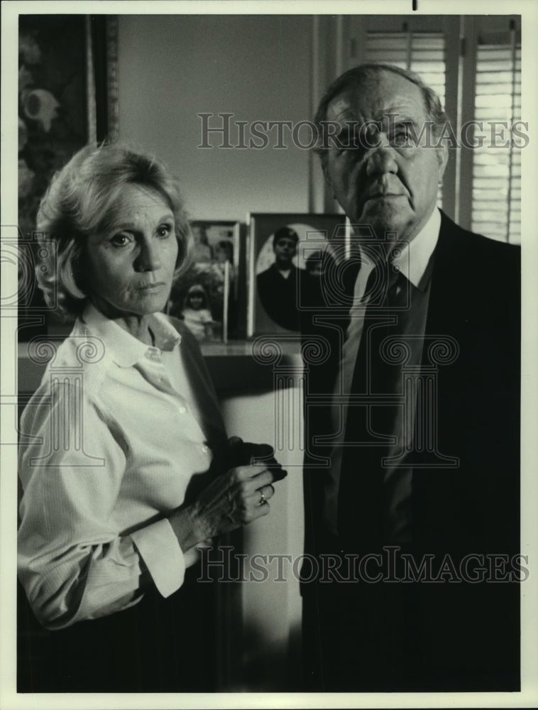 1984, Eva Marie Saint and Karl Malden in "Fatal Vision" on NBC - Historic Images