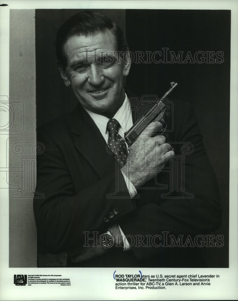 1982 Press Photo Actor Rod Taylor in "Masquerade" - mjp33946-Historic Images