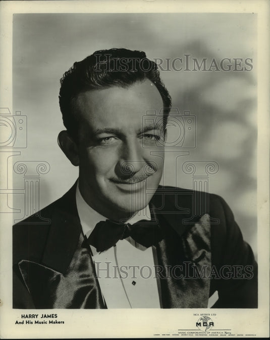 1951 Harry James musician with his Music Makers to play, Milwaukee. - Historic Images