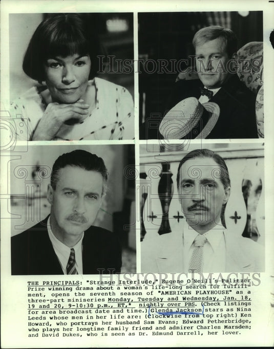 1988 Press Photo Glenda Jackson, others staring in "Strange Interlude."-Historic Images