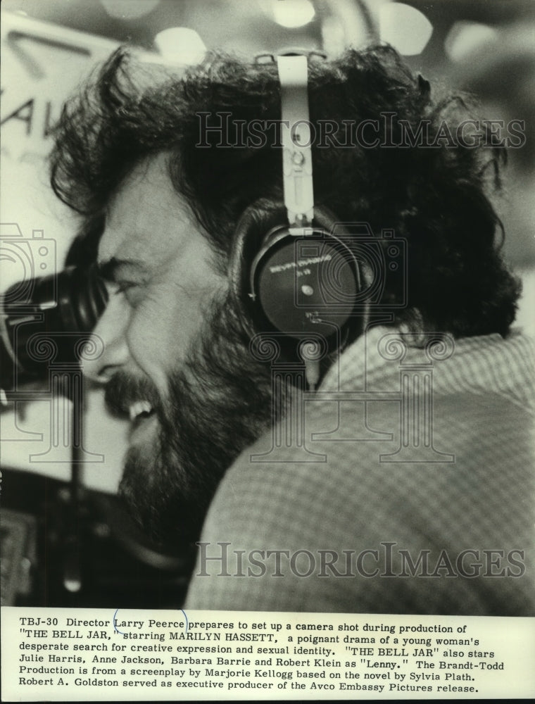1979, Larry Peerce director prepares camera shot for &quot;The Bell Jar.&quot; - Historic Images