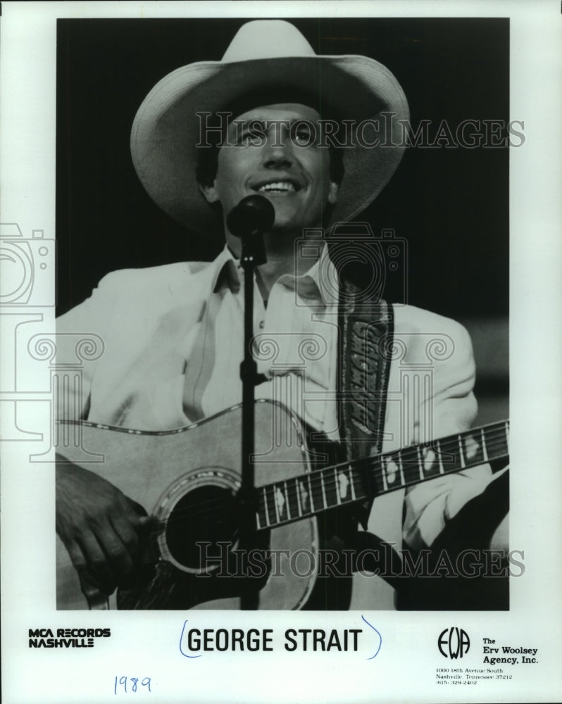1989 Press Photo Singer George Strait - mjp34095 - Historic Images