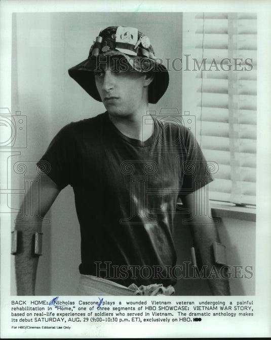 1987 Press Photo Nicholas Cascone in "Vietnam War Story" - mjp34136 - Historic Images
