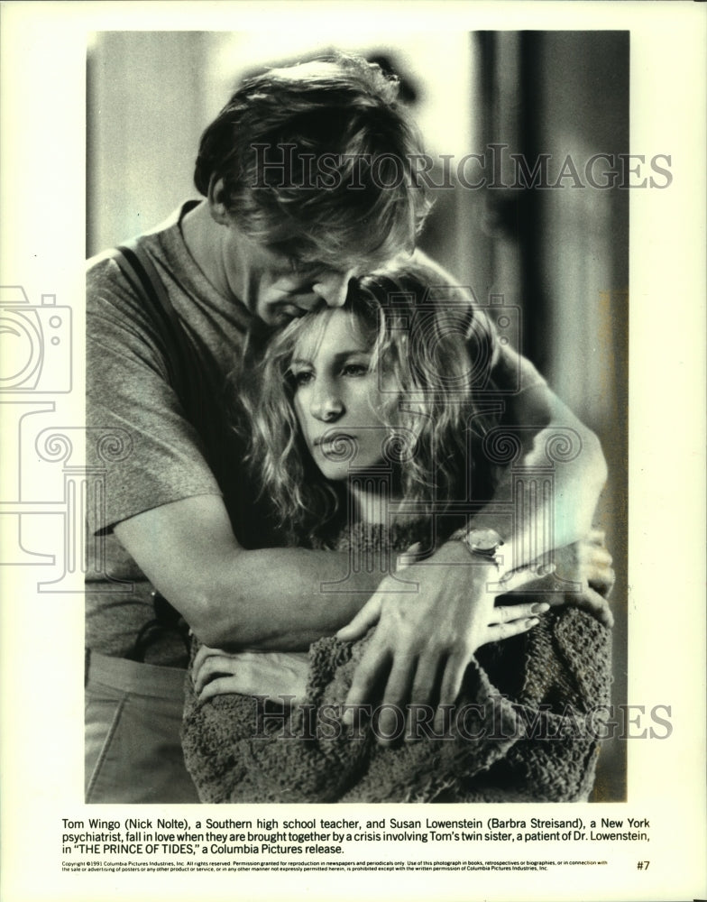 1991, Actors Nick Nolte and Barbra Streisand in &quot;The Prince Of Tides&quot; - Historic Images