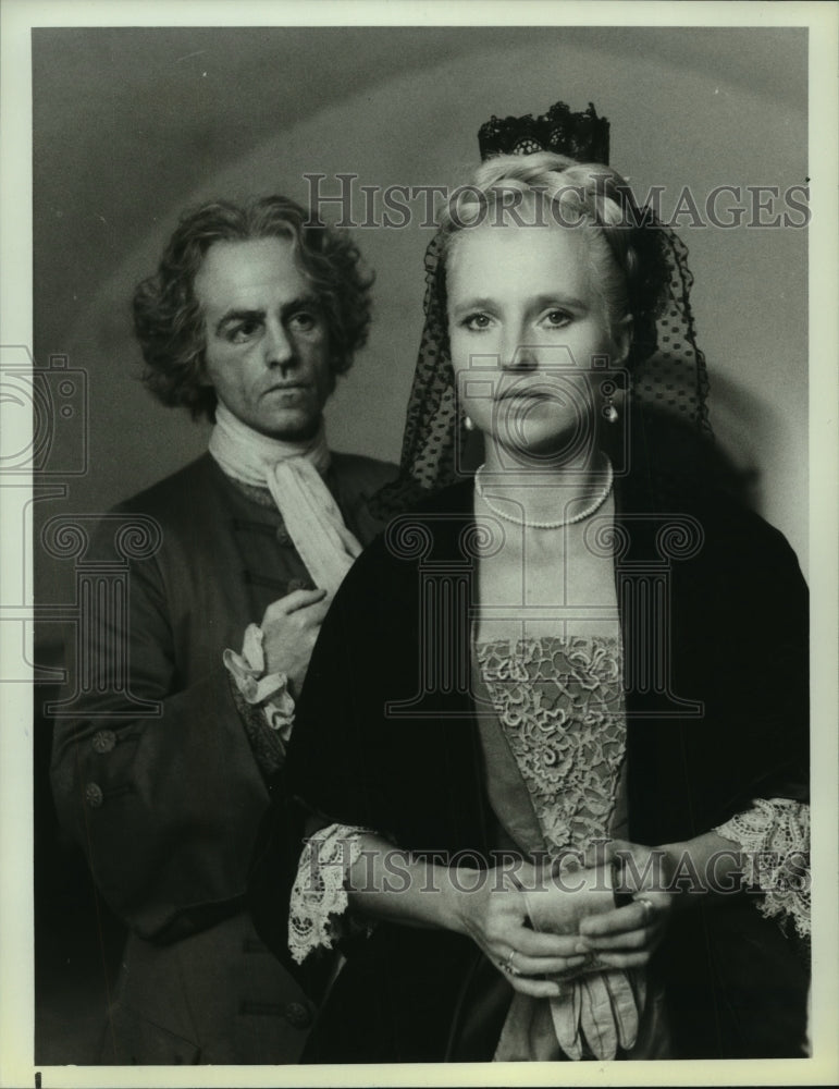 1985 Press Photo Hanna Schygulla &amp; Mike Gwilym in &quot;Peter the Great&quot; - mjp34297 - Historic Images