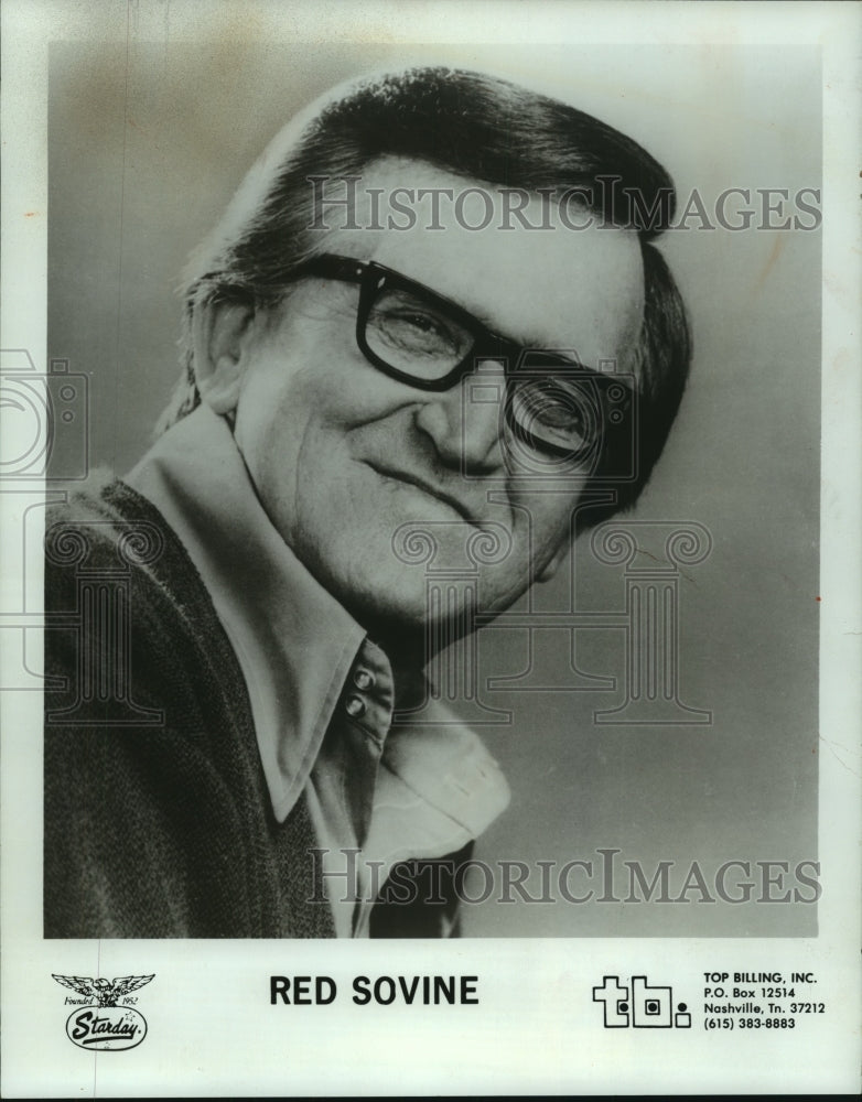 Press Photo Country Western Singer, Red Sovine. - mjp34333 - Historic Images