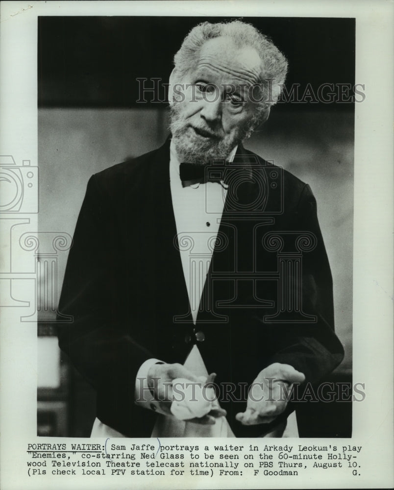 1972, Actor Sam Jaffe in the Play &quot;Enemies&quot; - mjp34399 - Historic Images
