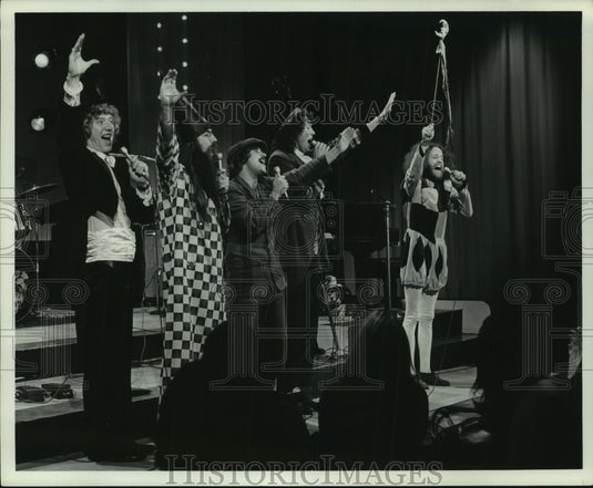 1975, Uncle Vinty, contemporary rock band performs on Showcase - Historic Images