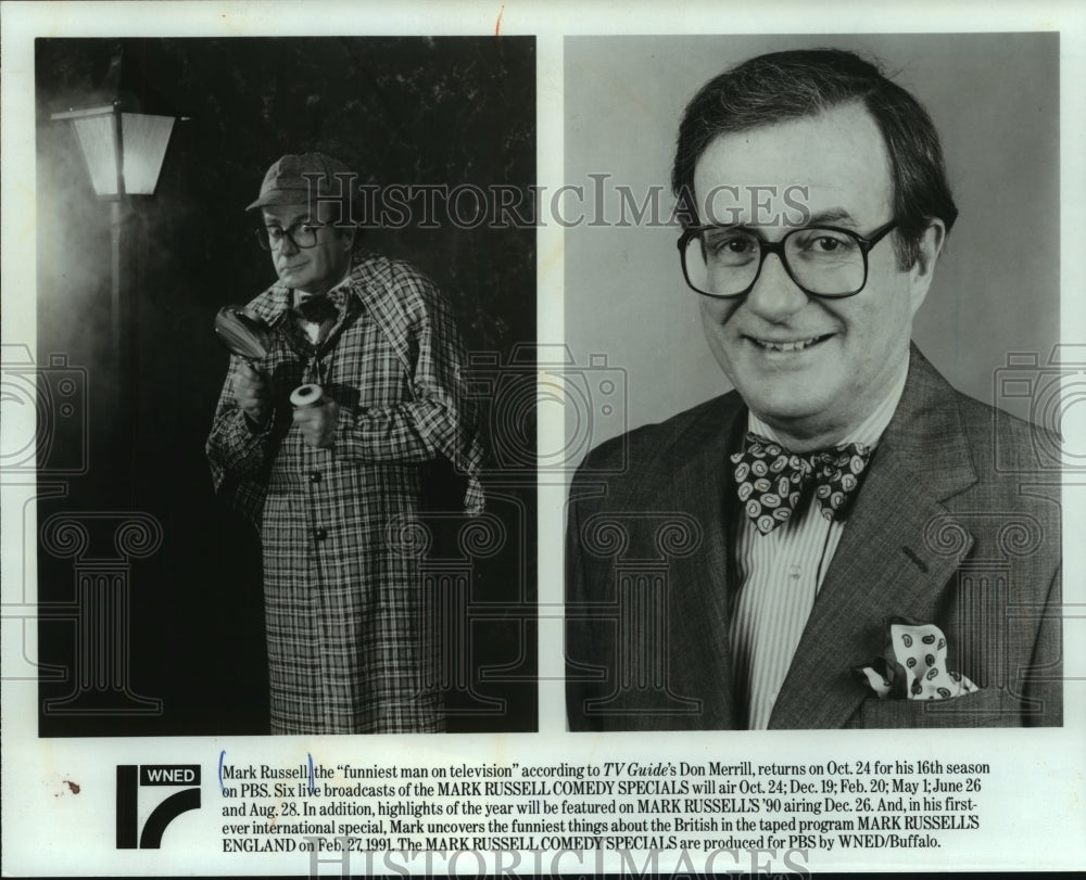 1990 Press Photo Mark Russel dubbed the &quot;funniest man on television&quot; - mjp34654 - Historic Images