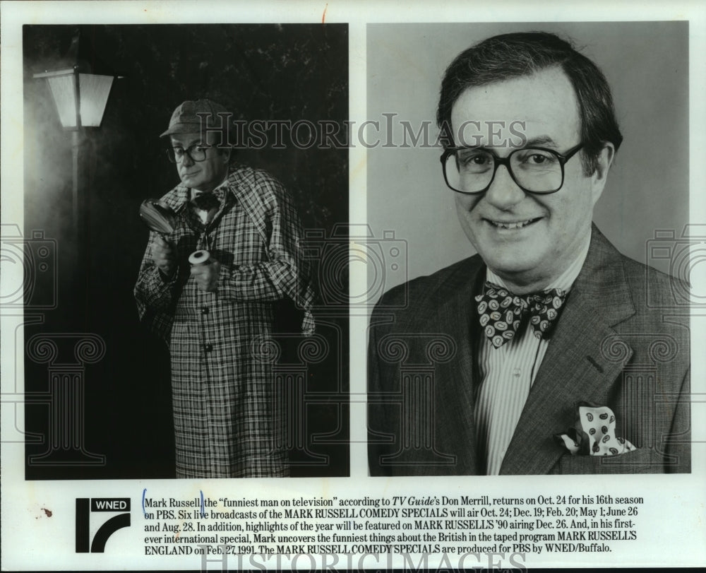 1990 Press Photo Mark Russel dubbed the "funniest man on television" - mjp34654 - Historic Images