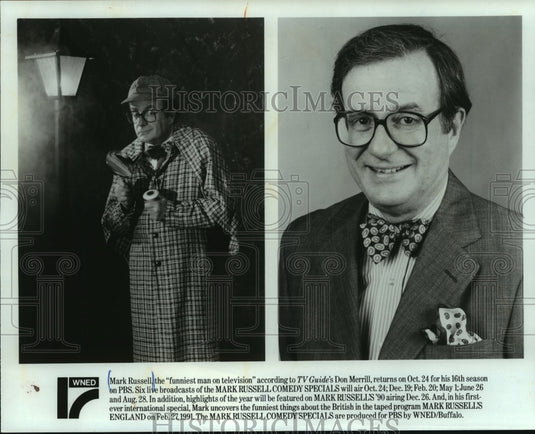 1990 Press Photo Mark Russel dubbed the "funniest man on television" - mjp34654 - Historic Images