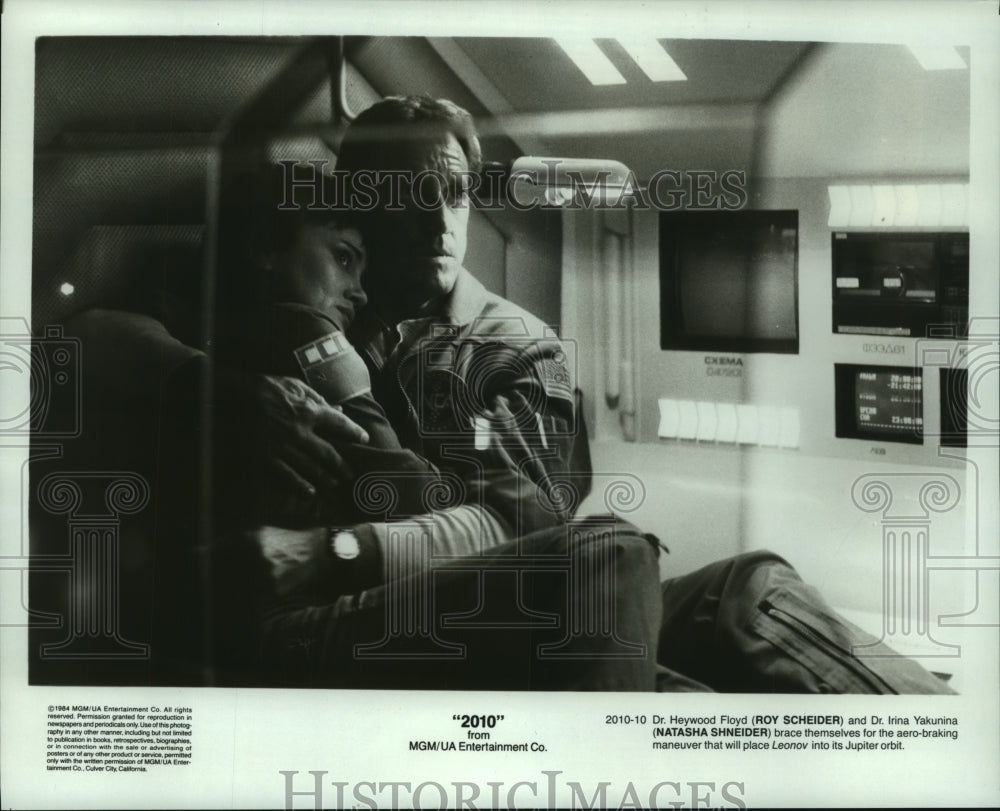 1984, actors Roy Scheider &amp; Natasha Schneider in &quot;2010&quot; - mjp34717 - Historic Images