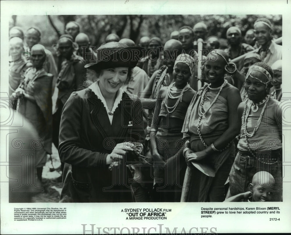 1985 Press Photo actress Meryl Streep in &quot;Out Of Africa&quot; - mjp34725 - Historic Images
