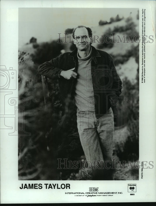 1988, James Taylor singer, guitarist, songwriter, United States. - Historic Images