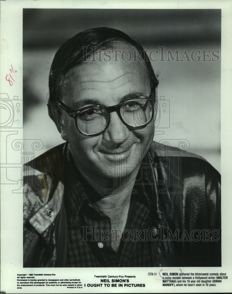 1982, Neil Simon stars in the movie I Ought to be in Pictures - Historic Images