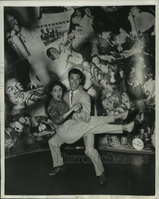 1955, Singers Caterina Valente and Francisco Valente star in movie - Historic Images