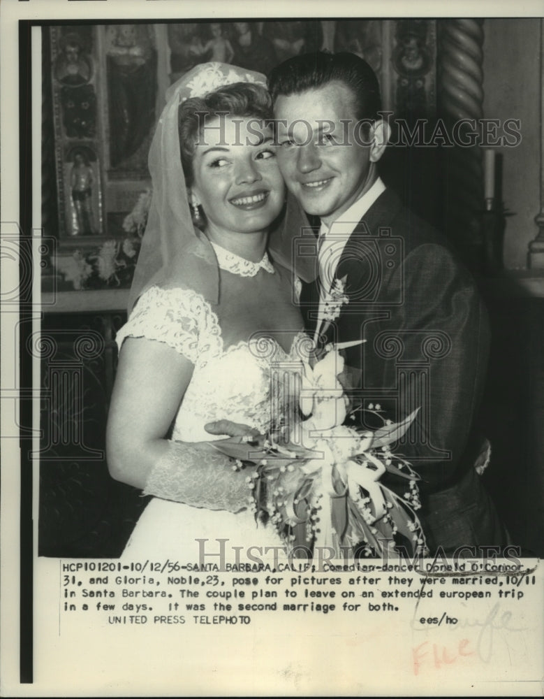 1956 Wedding of Comedian Donald O'Connor and Gloria Noble - Historic Images