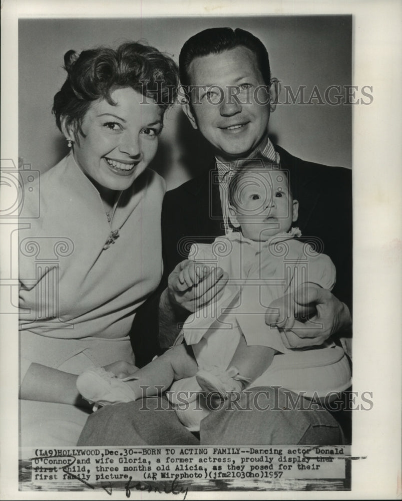 1957, Dancing actor Donald O'Connor & family, Hollywood, California - Historic Images