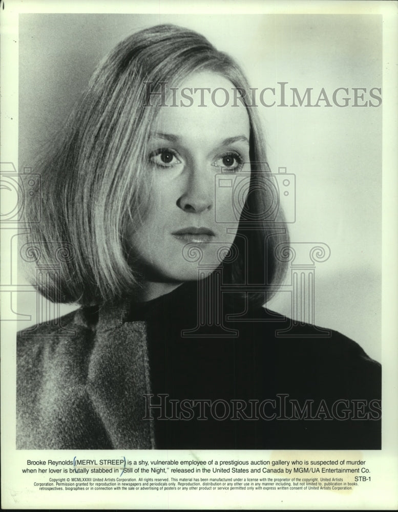 1982, Actress Meryl Streep stars in "Still of the Night" - Historic Images