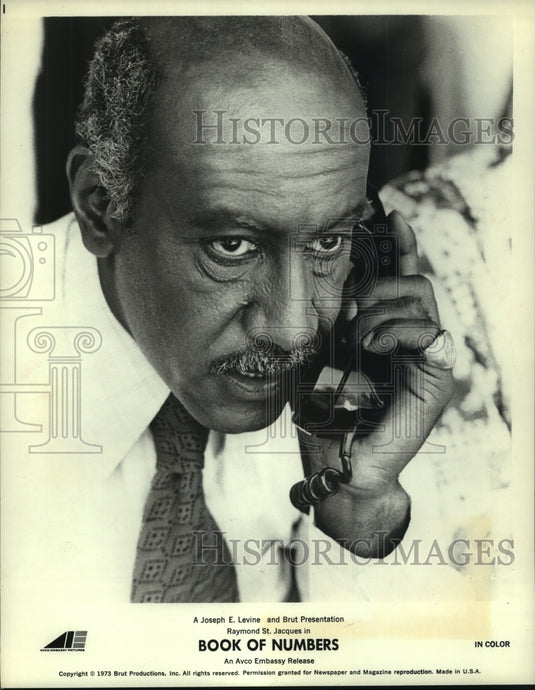 1973, Actor Raymond St. Jacques In 'Book Of Numbers' - mjp35307 - Historic Images