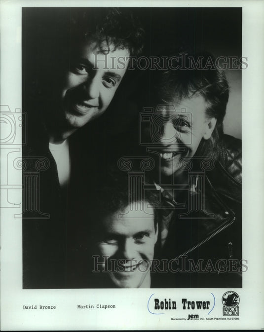 1985, David Bronze, Martin Clapson & Robin Trower - mjp35327 - Historic Images