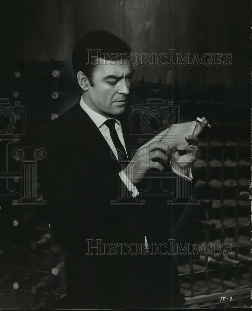 1968, Actor Richard Johnson portrays a superspy in "Danger Route" - Historic Images