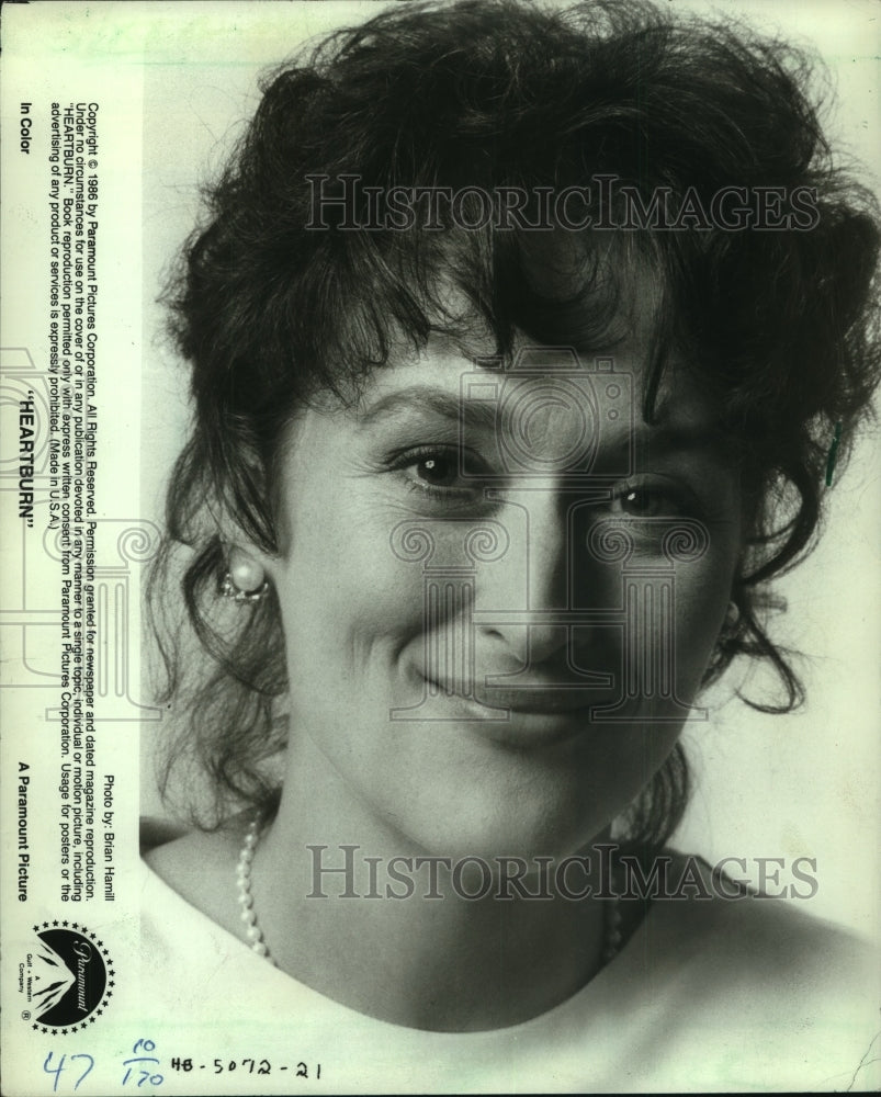 1986, â€œHeartburnâ€ star Meryl Streep - mjp35379 - Historic Images