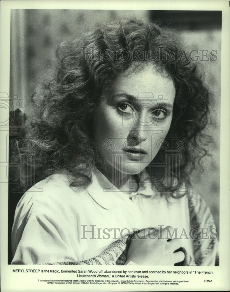 1983 Press Photo “The French Lieutenant’s Woman” star Meryl Streep - Historic Images