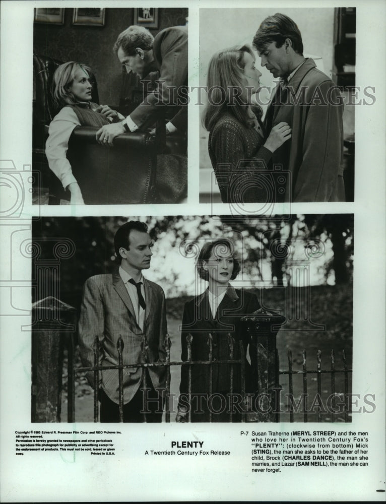 1985, Actress Meryl Streep With Co-Stars In 'Plenty' - mjp35412 - Historic Images
