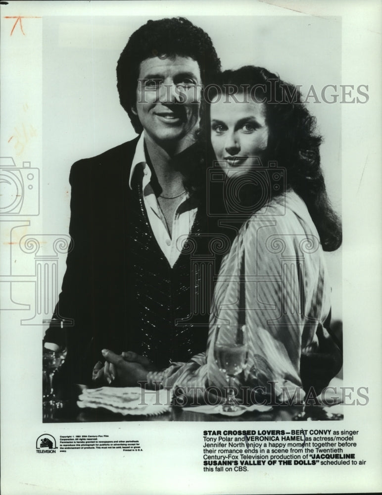 1981, Bert Convy and Veronica Hamel in &quot;Valley of the Dolls&quot; - Historic Images