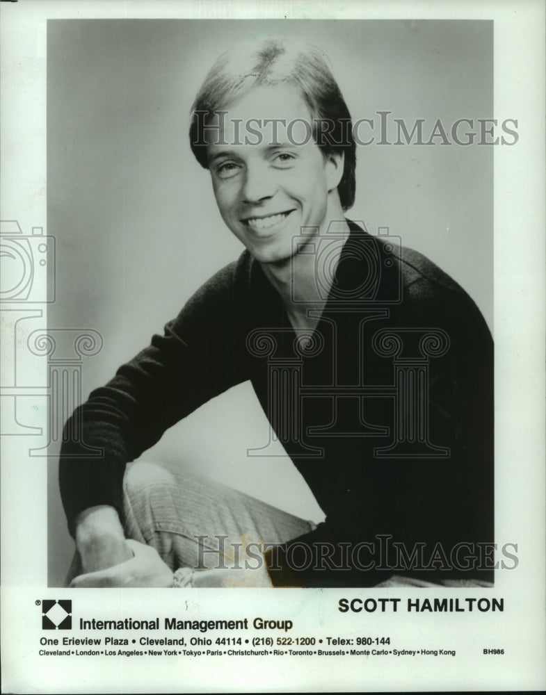 1987 Press Photo Scott Hamilton, Olympic Ice Skater - mjp35716 - Historic Images