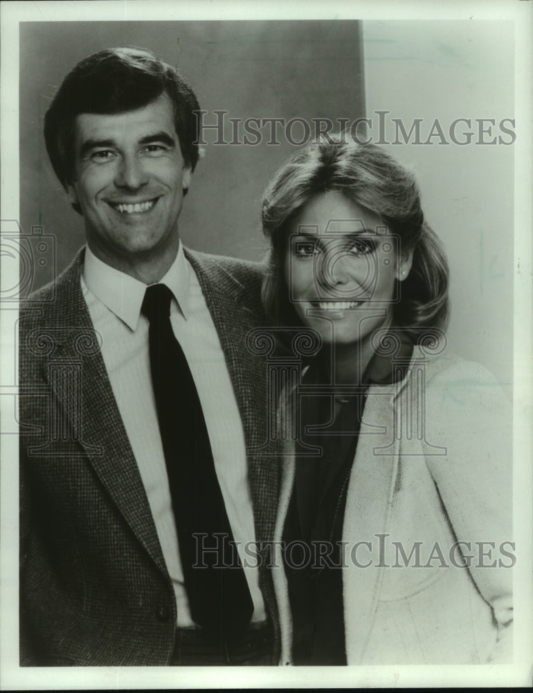 1981, Tom Hallick & Marjorie Wallace of "Entertainment Tonight" - Historic Images