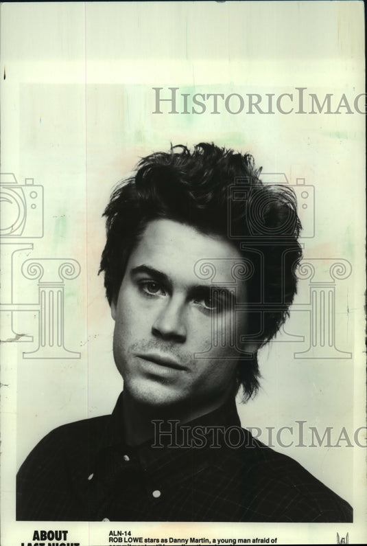 1986, Actor Rob Lowe As Danny Martin in 'About Last Night' - Historic Images