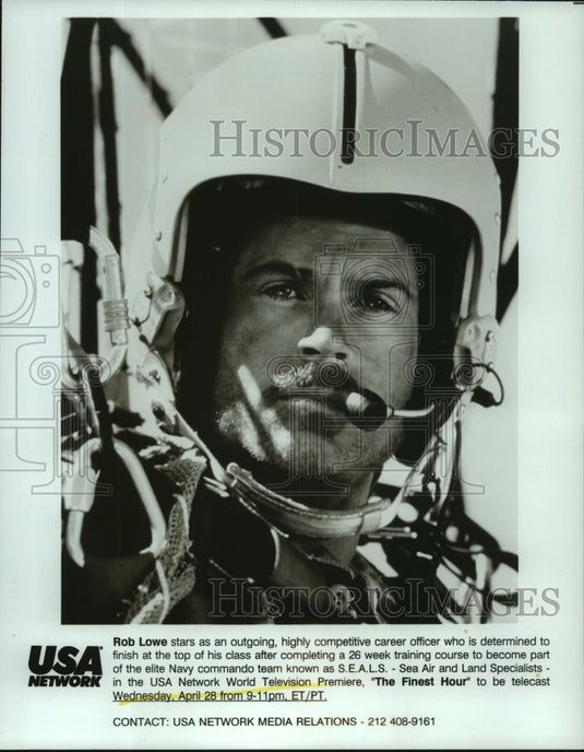 1993, Actor Rob Lowe As Career Officer In 'The Finest Hour' - Historic Images