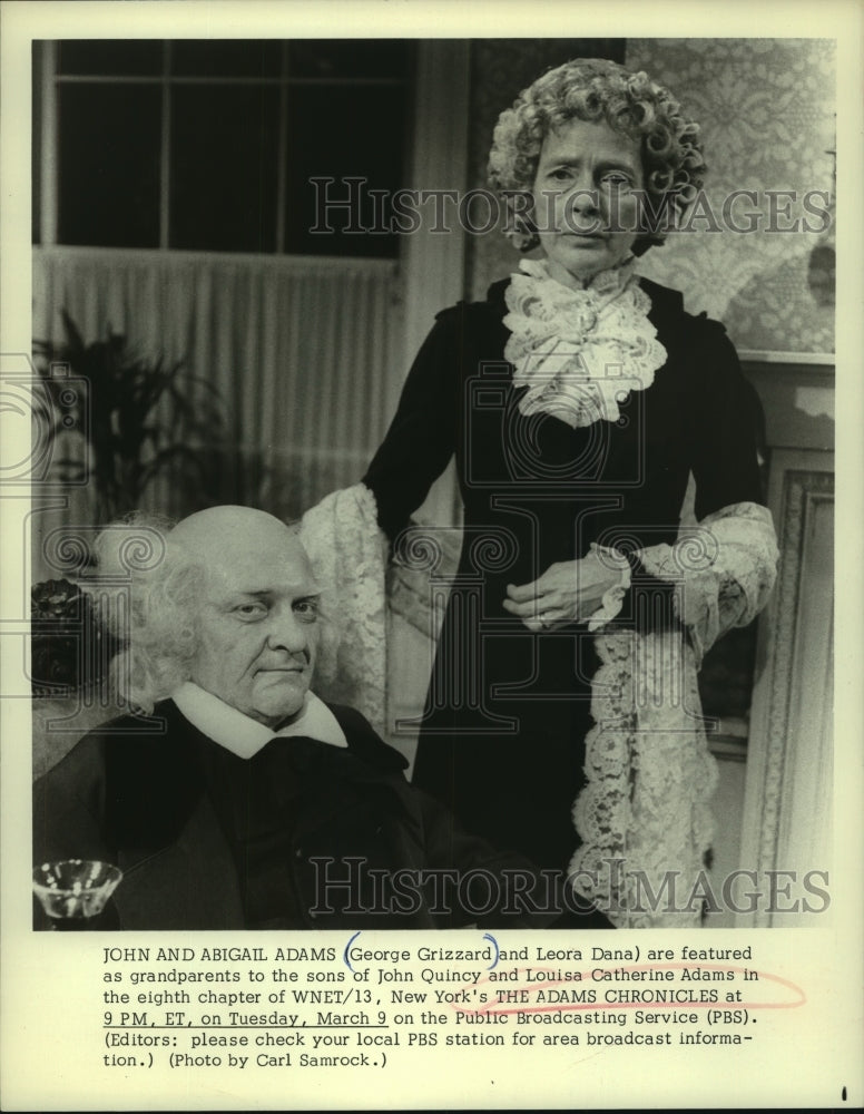 1976, George Grizzard & Leora Dana in "The Adams Chronicles" - Historic Images