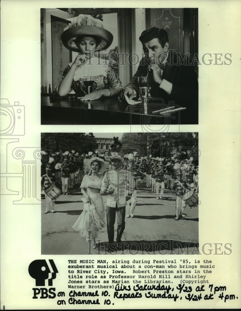 1985, Robert Preston &amp; Shirley Jones in &quot;The Music Man&quot; - mjp35998 - Historic Images