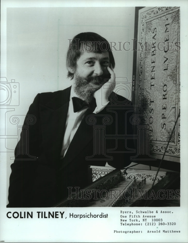 1987 Harpsichordist Colin Tilney - Historic Images