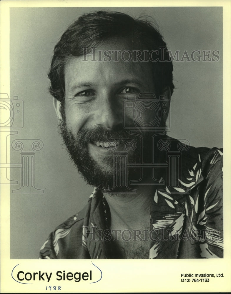 1988 Press Photo Musician Corky Siegel - mjp36300- Historic Images