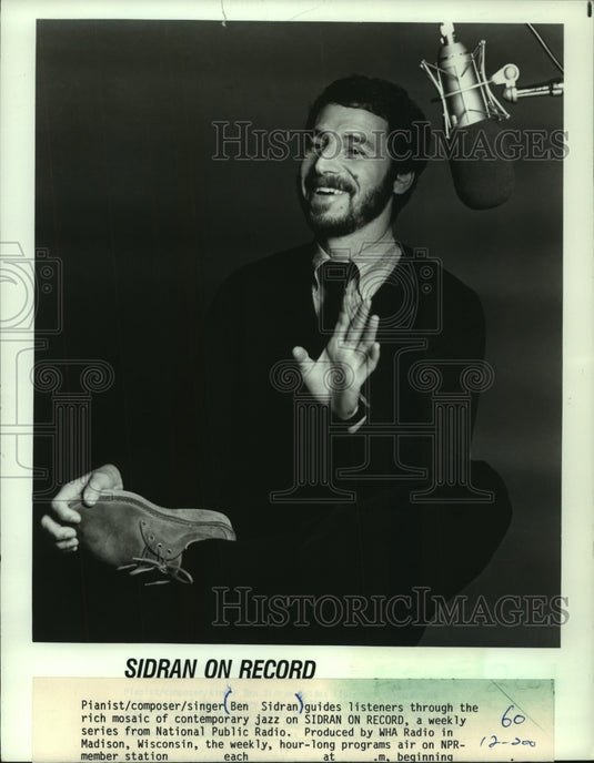 1986 Press Photo Ben Sidran, singer/pianist/composer LP "On the Live Side." - Historic Images