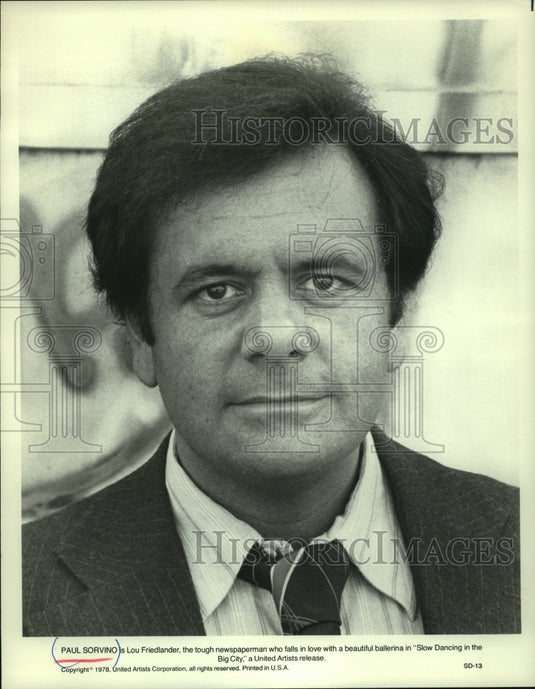 1978, Actor Paul Sorvino stars in "Slow Dancing in the Big City" - Historic Images